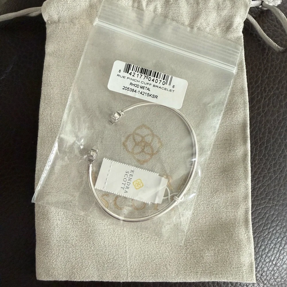 Kendra Scott Silver Floral Open Cuff Bracelet - Picture 3 of 3